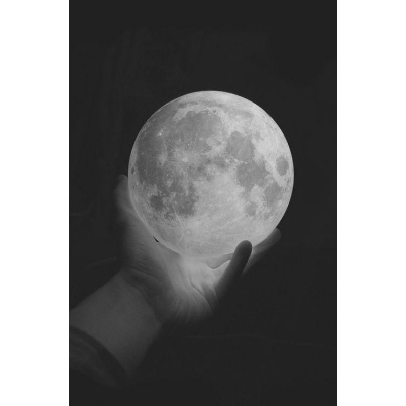 Ночник в виде Луны 3D Moon Light 15см сенсорный 5 режимов фото - 4
