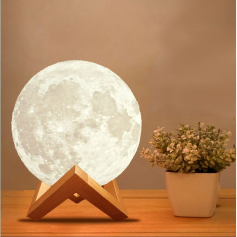 Ночник в виде Луны 3D Moon Light 15см сенсорный 5 режимов фото - 6