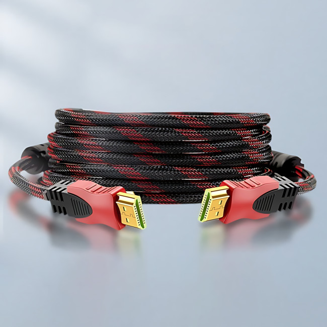 Кабель HDMI-HDMI (V1.4) 20 м з додатковим обплетенням, позолоченими конекторами, підтримкою 3D, Ethernet