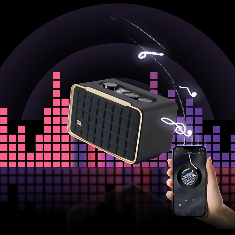 Мобільна портативна колонка SPS UBL AU200 у ретростилі, безпровідна Bluetooth колонка, 90 Вт фото - 10