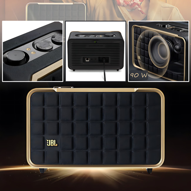 Мобільна портативна колонка SPS UBL AU200 у ретростилі, безпровідна Bluetooth колонка, 90 Вт