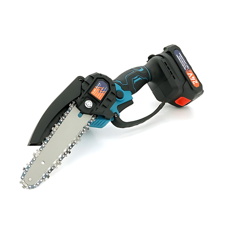 Акумуляторна ланцюгова пила CHAIN SAW 6" TL-0600, 24 В, 2000 Вт, 6 дюймів, з двома акумуляторами, у валізі фото - 4