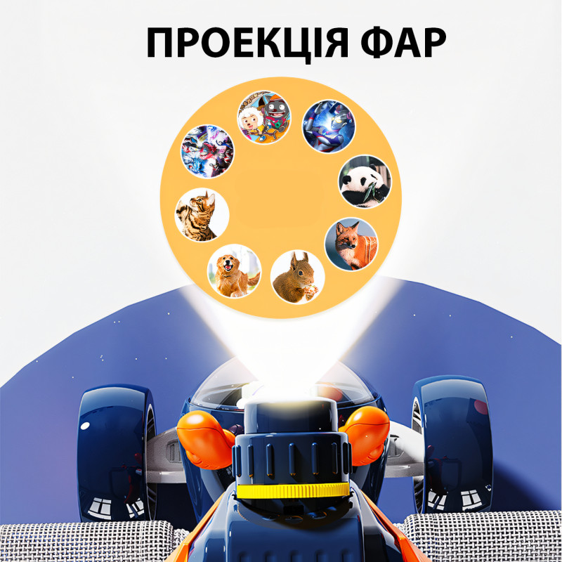 Детский самокат H-056, трехколесный с проектором, музыкой, подсветкой, складной, регулируется, 2-5 лет фото - 4