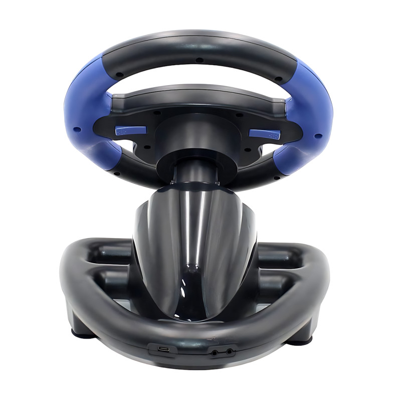 Гоночный игровой руль-джойстик Vibro Driver Wheel с виброотдачей, педалями газа/тормоза и КПП 4 в 1 фото - 3