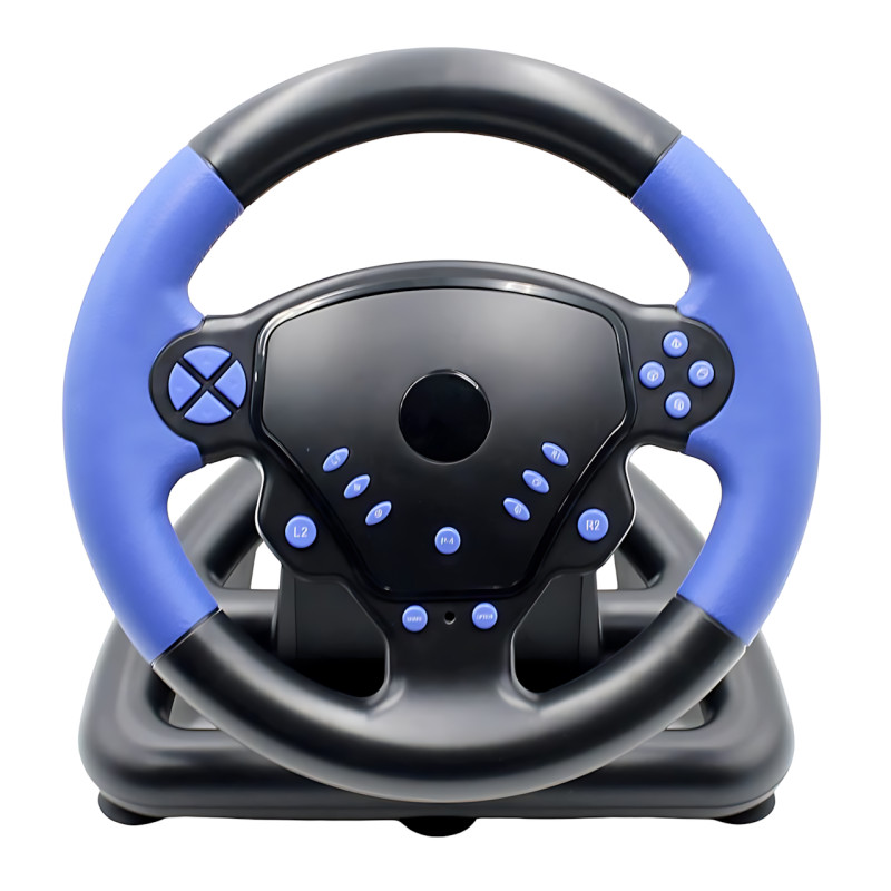 Гоночный игровой руль-джойстик Vibro Driver Wheel с виброотдачей, педалями газа/тормоза и КПП 4 в 1 фото - 4