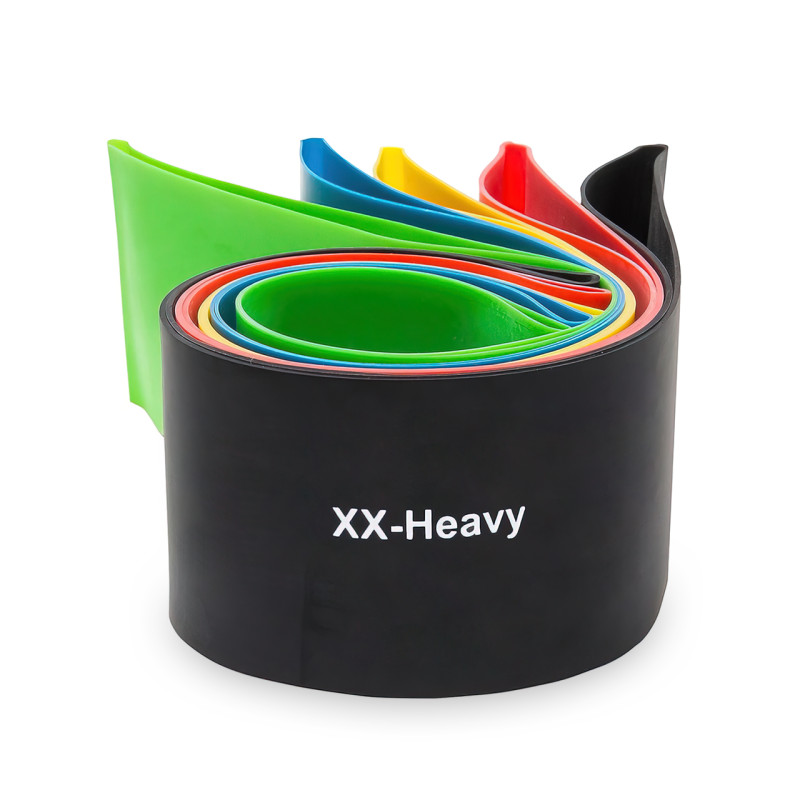 Фитнес резинки EsonStyle, комплект из 5 шт, толщина от 0.4 до 1.2 мм, сопротивление от 4.5 до 23 кг фото - 2