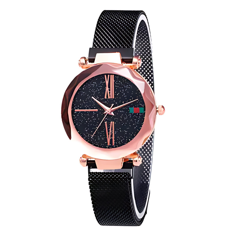 Женские часы Starry Sky Watch на магнитном браслете, черные фото - 2