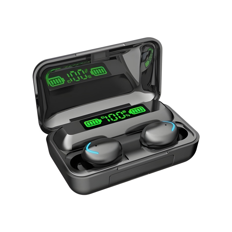Беспроводные Bluetooth наушники TWS BTH-F-5 2000 мАч черные фото - 6