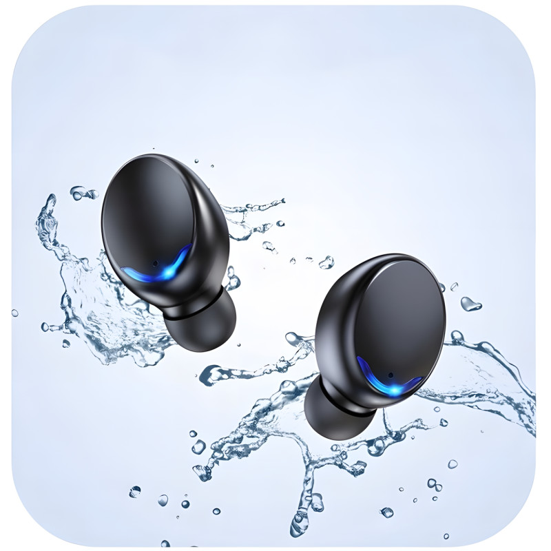 Беспроводные Bluetooth наушники TWS BTH-F-5 2000 мАч черные фото - 7