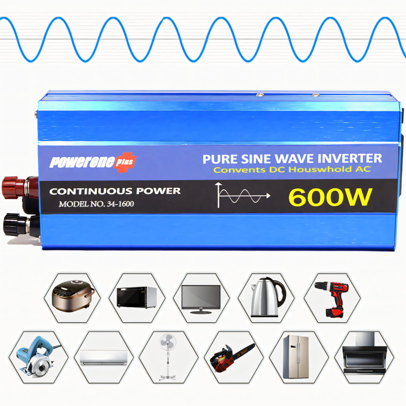 Инвертор Power One 600 W, преобразователь постоянного тока, автомобильный инвертор, чистая синусоида фото - 10