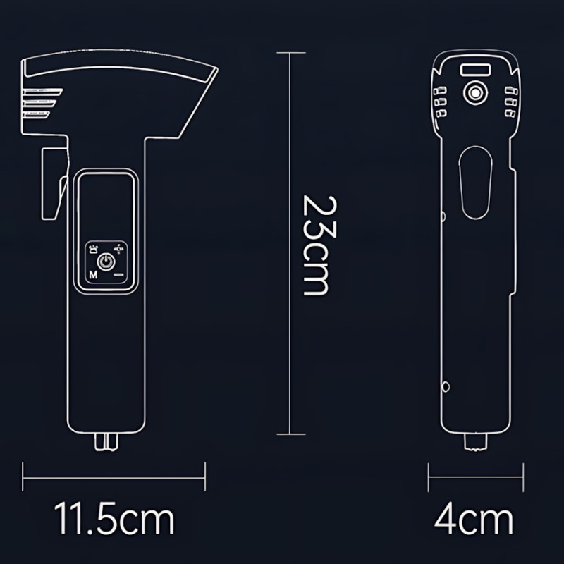 Портативний акумуляторний компресор SW-201 (7.4V, 20 л/хв, 150 PSI, 4000 мА·год) з цифровим дисплеєм і LED-підсвіткою фото - 41