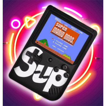 Портативная 8-ми битная Игровая консоль SUP game box PLUS, 400 ретро игр, Black edition игровая приставка