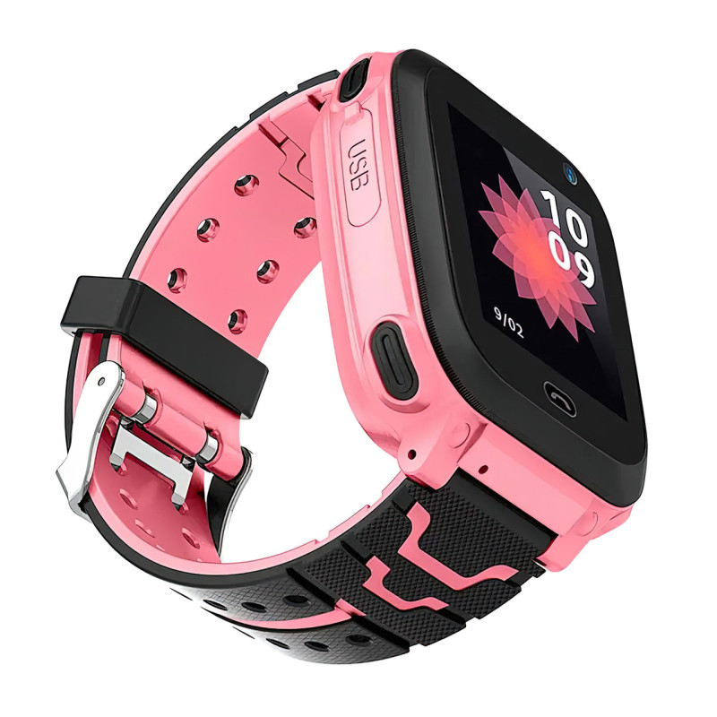 Дитячий розумний годинник Smart Watch F3 з GPS і Sim картою Рожевий фото - 4