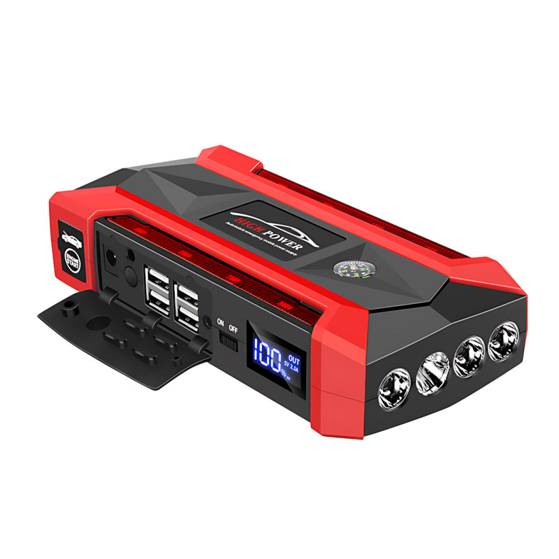 Пуско-зарядное устройство JUMPSTARTER QY33, 12 В, 99800 мАh, 500 А, фонарь, зарядка для телефона фото - 4