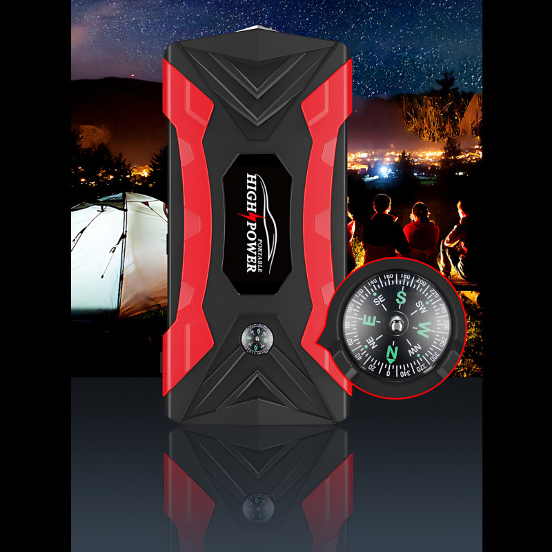 Пуско-зарядное устройство JUMPSTARTER QY33, 12 В, 99800 мАh, 500 А, фонарь, зарядка для телефона фото - 7