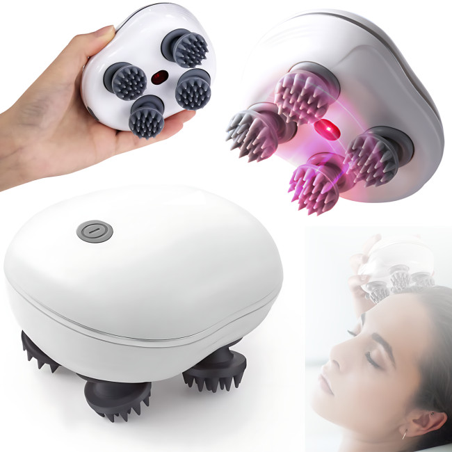 Массажёр для кожи головы с красным светом Smart Scalp, USB, беспроводной, водонепроницаемый