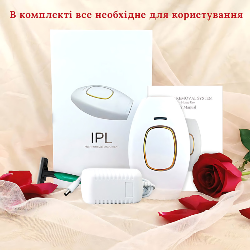 Фотоепілятор IPL 3в1 для видалення волосся, 500 000 спалахів, 5 рівнів інтенсивності, 2 режими, видалення пігменту фото - 10