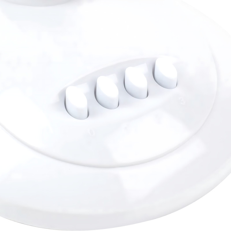 Вентилятор настільний Domotec MS-1626 16" (43 см), 40 Вт, 3 швидкості, поворот, нахил, робота від 220 в, білий фото - 7