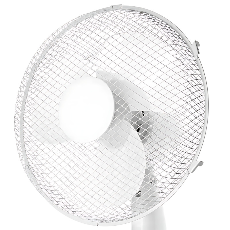 Вентилятор настільний Domotec MS-1626 16" (43 см), 40 Вт, 3 швидкості, поворот, нахил, робота від 220 в, білий фото - 6
