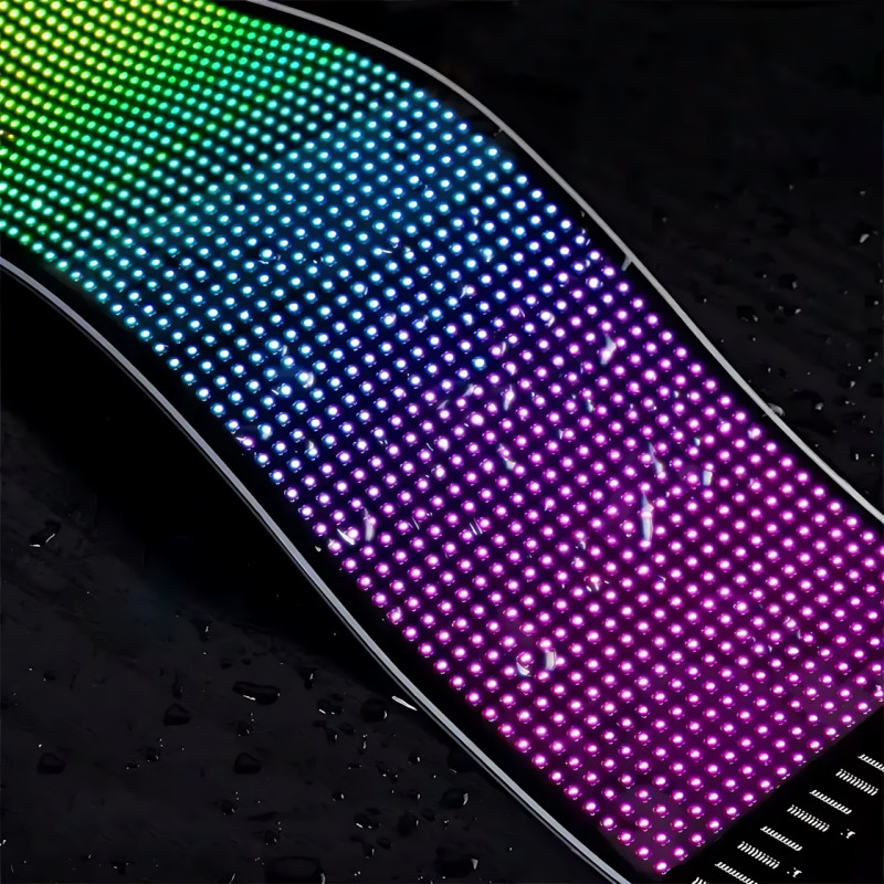 Гнучкий світлодіодний дисплей ART-0569, RGB, Bluetooth, IP65, керування пультом і телефоном, 133 ×19.2 см фото - 4
