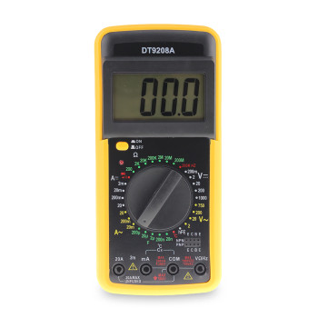 Мультиметр DT-9208A, цифровой тестер для силы тока, напряжение, сопротивления, частоты и емкости