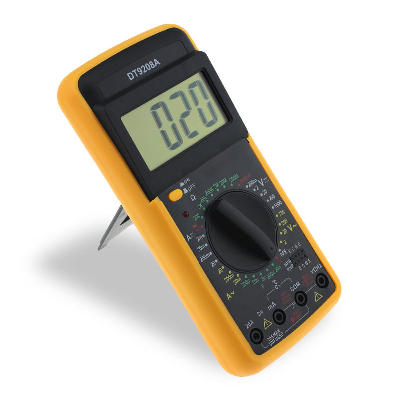 Мультиметр DT-9208A, цифровой тестер для силы тока, напряжение, сопротивления, частоты и емкости фото - 2