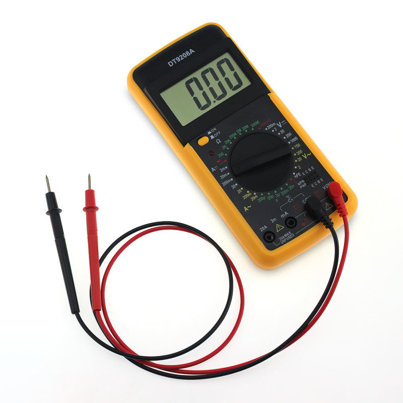 Мультиметр DT-9208A, цифровой тестер для силы тока, напряжение, сопротивления, частоты и емкости фото - 5