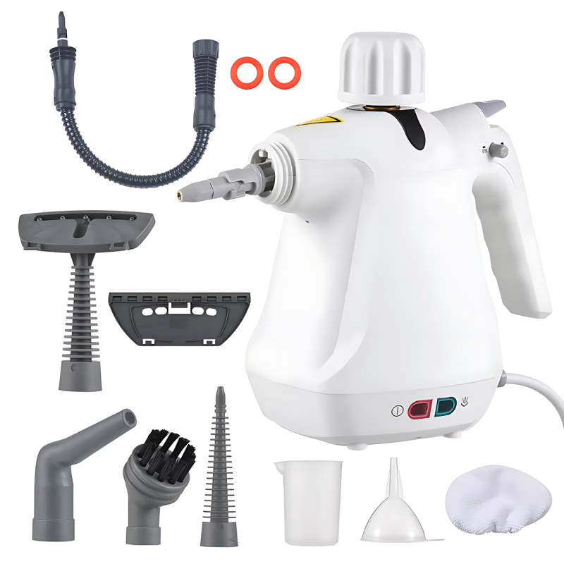 Багатофункційний портативний ручний пароочисник Handheld Steam Cleaner, 1000 Вт, 3 бари, 350 мл фото - 9