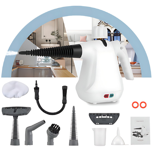 Багатофункційний портативний ручний пароочисник Handheld Steam Cleaner, 1000 Вт, 3 бари, 350 мл