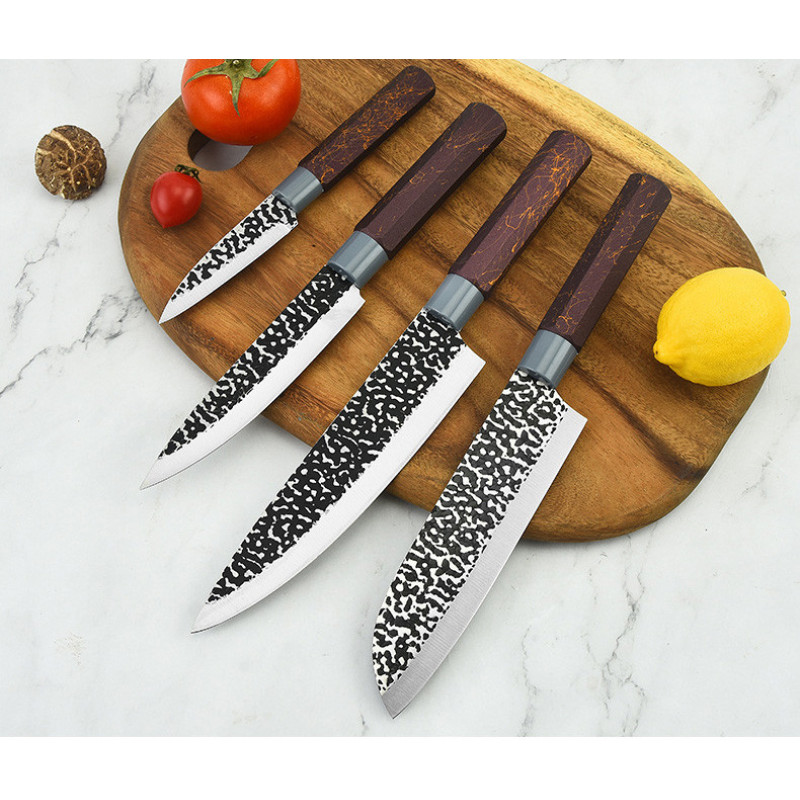 Набор Bass Kitchen knife B821, 6 предметов. 5 ножей из нержавеющей стали. Керамическая овощечистка фото - 2