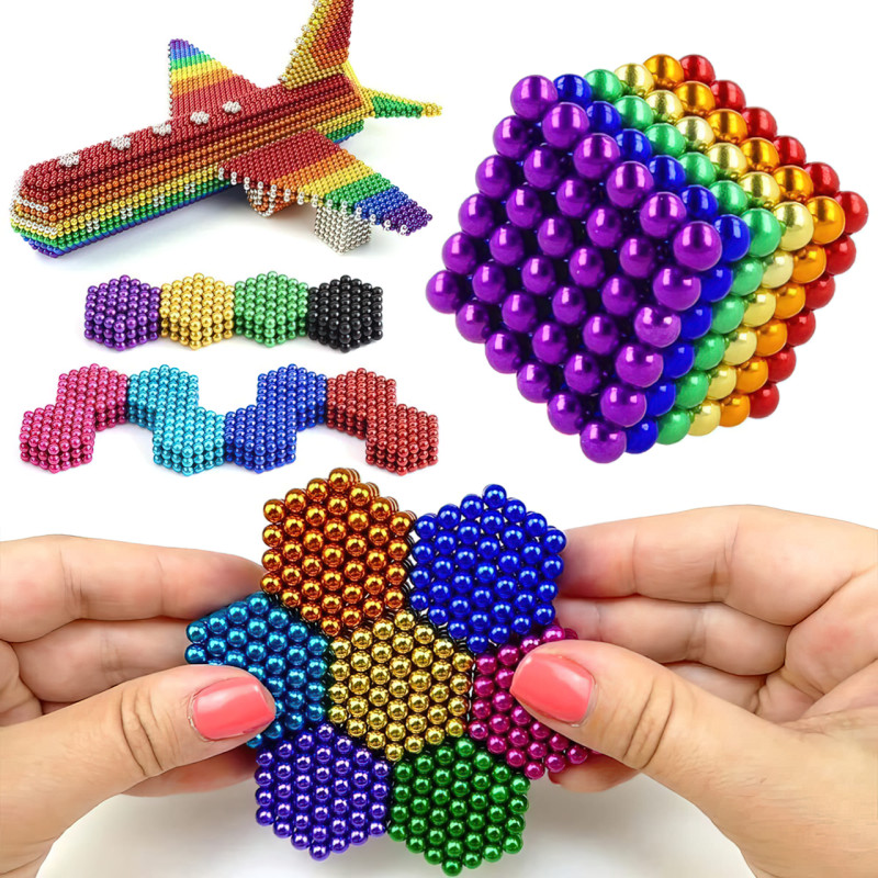 Магнитный кубик NEOCUBE, 216 шариков, диаметр 5 мм, 6 цветов, радуга фото - 6