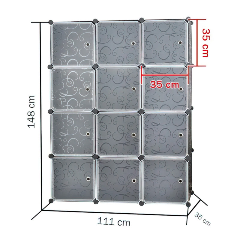 Пластиковый складной шкаф Storage Cube Cabinet MP312-62, 8 секций фото - 10