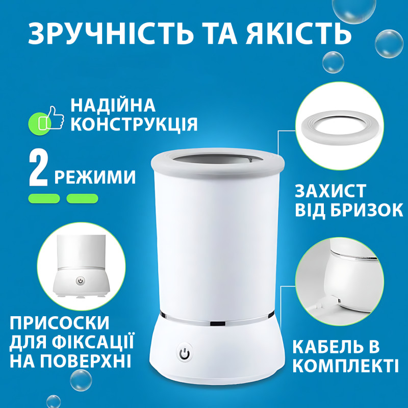 Автоматична лапомийка для собак і кішок PET FOOT WASH 827-6, 2000 мА·год, USB заряджання, щетинки із силікону фото - 9