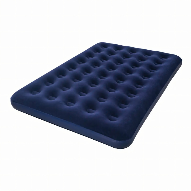 Надувной матрас Avenli Flocked Air Bed Twin, одноместный 191х99х22см, водоотталкивающий велюр и ПВХ, синий фото - 3
