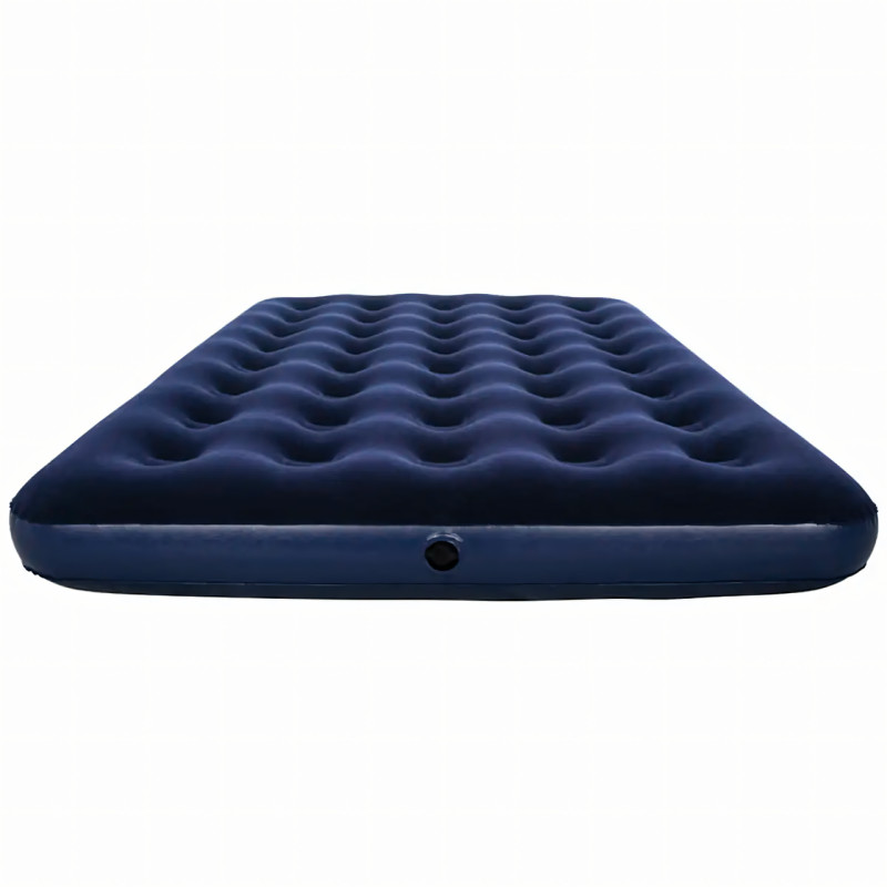 Надувной матрас Avenli Flocked Air Bed Twin, одноместный 191х99х22см, водоотталкивающий велюр и ПВХ, синий фото - 4