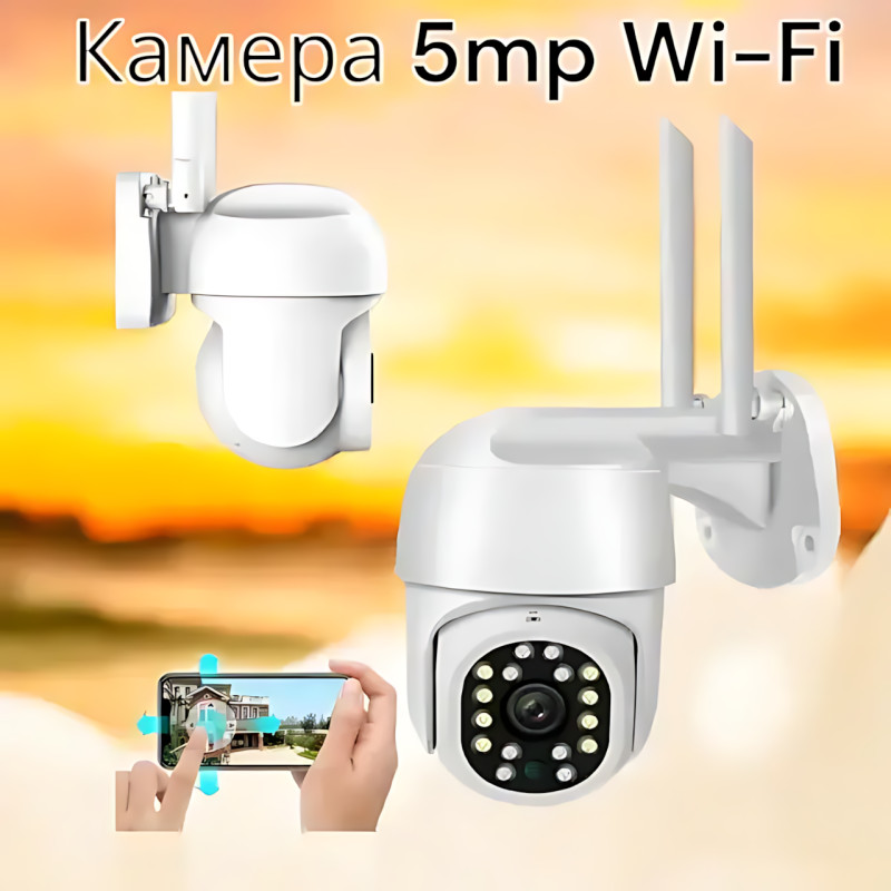 Поворотная Wi-Fi камера видеонаблюдения 5MP HX-A1536C Ziicam (3.6 мм), IP66, с ИК-подсветкой, микрофоном фото - 6