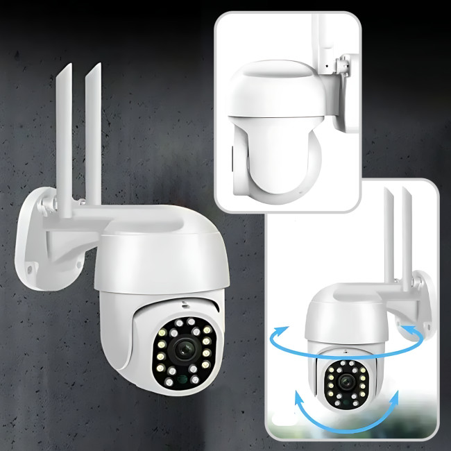 Поворотная Wi-Fi камера видеонаблюдения 5MP HX-A1536C Ziicam (3.6 мм), IP66, с ИК-подсветкой, микрофоном