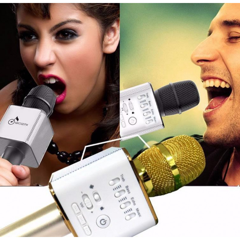 Беспроводной караоке микрофон MICGEEK q9 с чехлом 2600 mAh фото - 7