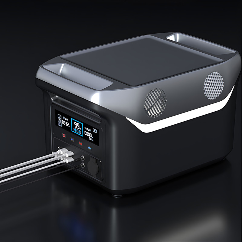 Портативная зарядная станция Sine Power 1000W 25.6V 30A с чистой синусоидой, фонариком и беспроводной зарядкой фото - 7