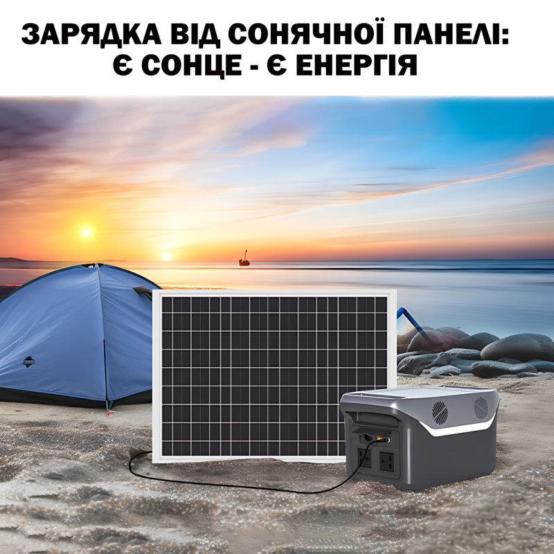 Портативная зарядная станция Sine Power 1000W 25.6V 30A с чистой синусоидой, фонариком и беспроводной зарядкой фото - 8