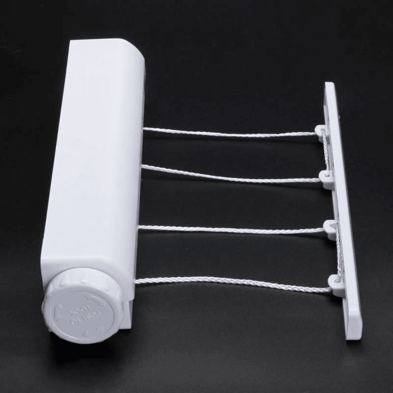 Настінна розсувна сушарка для білизни Cloth Dryer, довжина 3,2 м, 4 мотузки, біла фото - 4