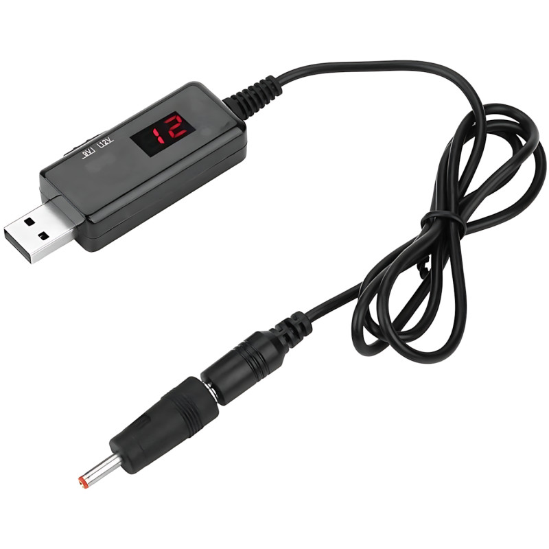 Кабель для роутера USB-DC, що підвищує перетворювач постійного струму  5.5-2.1 + 3.5-1.35 мм фото - 6