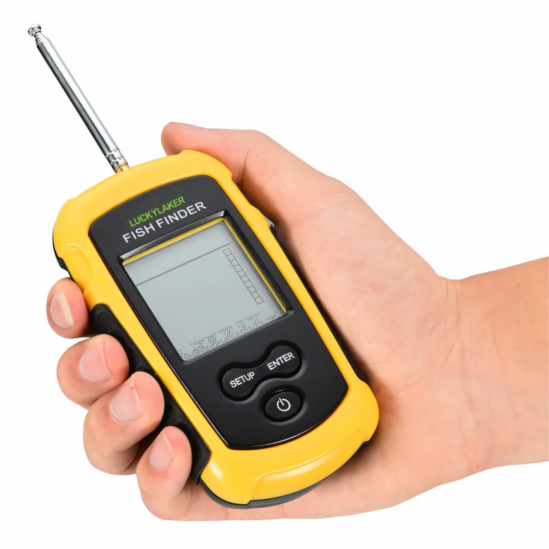 Портативний ехолот Fish Finder для літньої та зимової риболовлі, виявлення 0,6-73 м, 90°, водонепроникний фото - 3