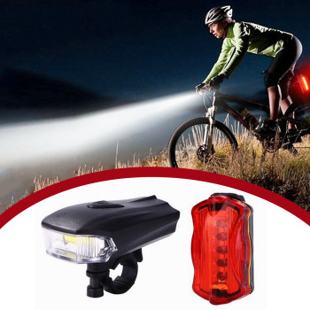 Велосипедний ліхтар потужний 5 режимів XBalog BL-508 Black передній та задній