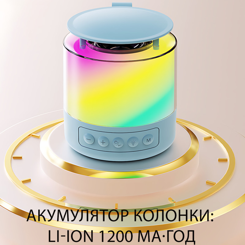 Портативная караоке-система K19 с 2 беспроводными микрофонами, Bluetooth 5.3, RGB LED-подсветка, USB/TF/AUX, 6 Вт, аккумулятор фото - 9