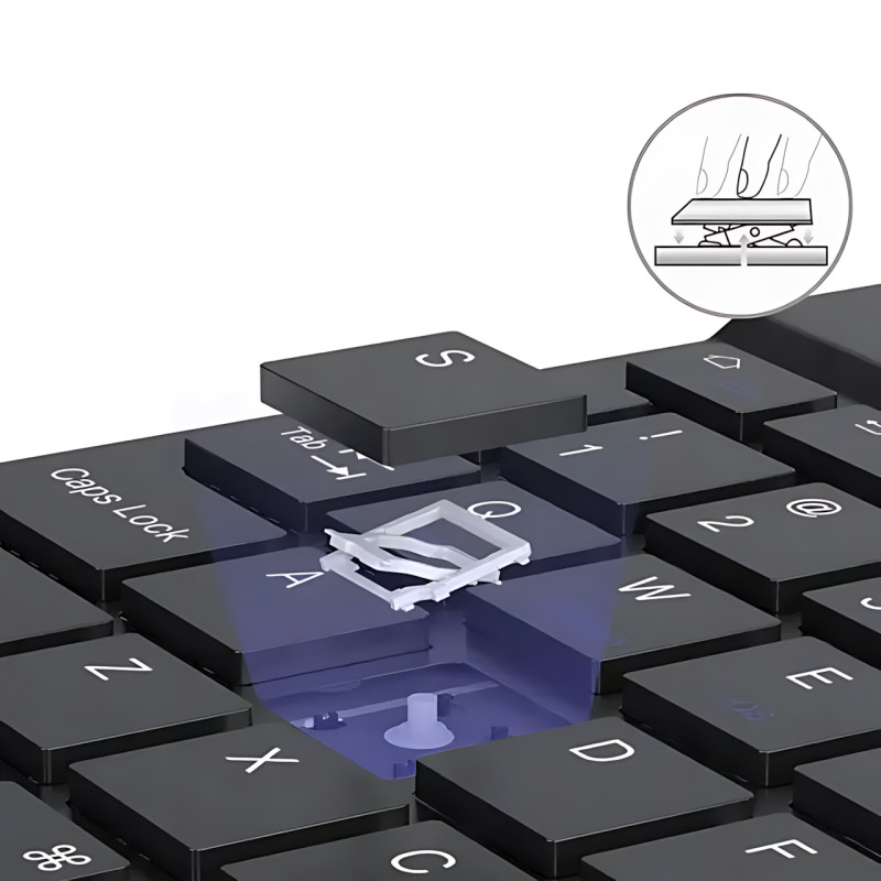 Бездротова клавіатура та миша 9212-BT Bluetooth, акумуляторна клавіатура 79 клавіш + оптична миша фото - 4
