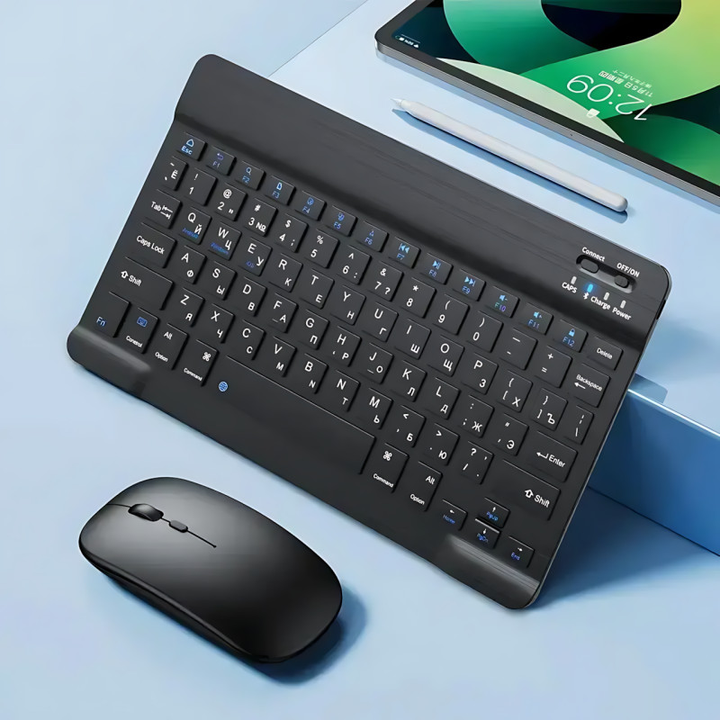 Бездротова клавіатура та миша 9212-BT Bluetooth, акумуляторна клавіатура 79 клавіш + оптична миша фото - 7