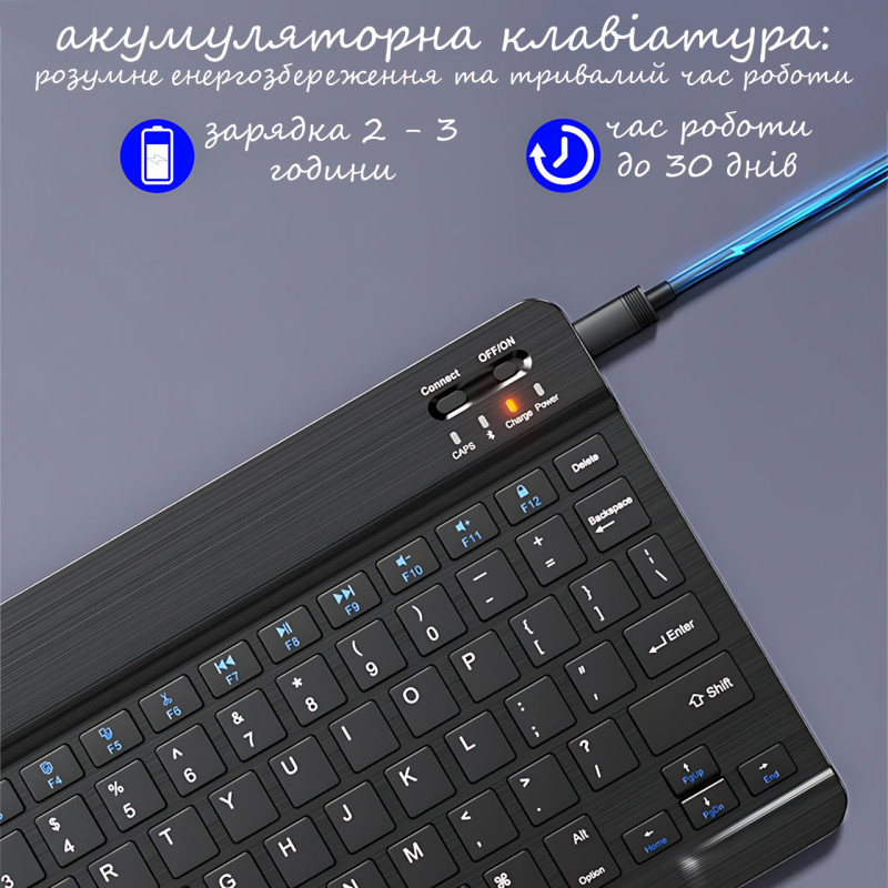 Бездротова клавіатура та миша 9212-BT Bluetooth, акумуляторна клавіатура 79 клавіш + оптична миша фото - 6