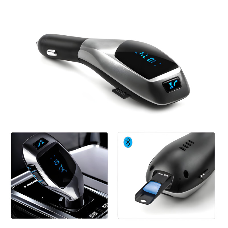 ФМ модулятор в машину FM MOD. X5 BT Bluetooth трансмиттер для авто фото - 3