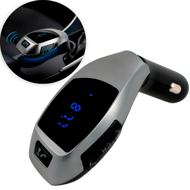 ФМ модулятор в машину FM MOD. X5 BT Bluetooth трансмиттер для авто фото - 4